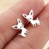 Cute Animal Stud Earrings for Women Metal Dog Shaped Ear Piercing Accessories Girls Earrings Daily Wear Statement Jewelry