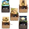 My Neighbor Totoro Wooden Hand Crank Music Box Anime Engraved Vintage Music Box for Fans Collection Birthday Gift Home Decor