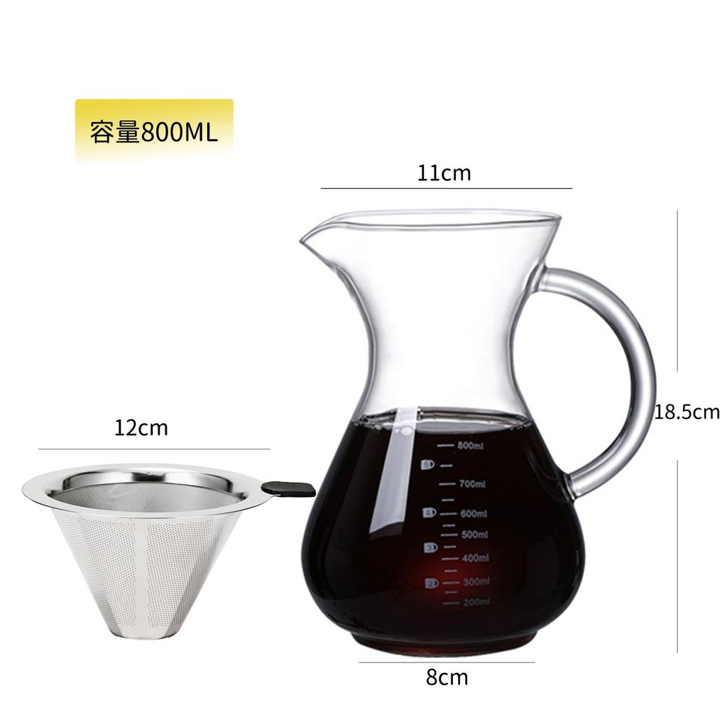 Servidor de Café por Gotejamento Desejável Sem Filtro, Seguro para Fogão, Não Requer Filtros de Papel para Café, Filtro de Aço Inoxidável Reutilizável, Malha de Camada Dupla,