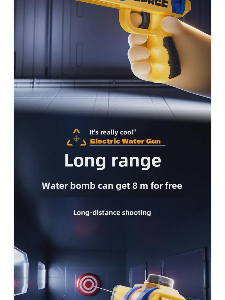 Large Capacity Electric Water Gun for Kids - Long Range Outdoor Summer Fun