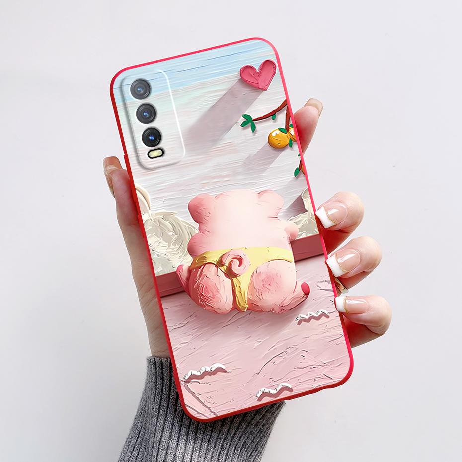 Soft Case For Vivo V2027 Cover Vivo Y11s Y12s Y12a Y20 Y20s Y20i Phone Cases Cute Rabbit Panda Pattern Silicon Capas For Y20 20S
