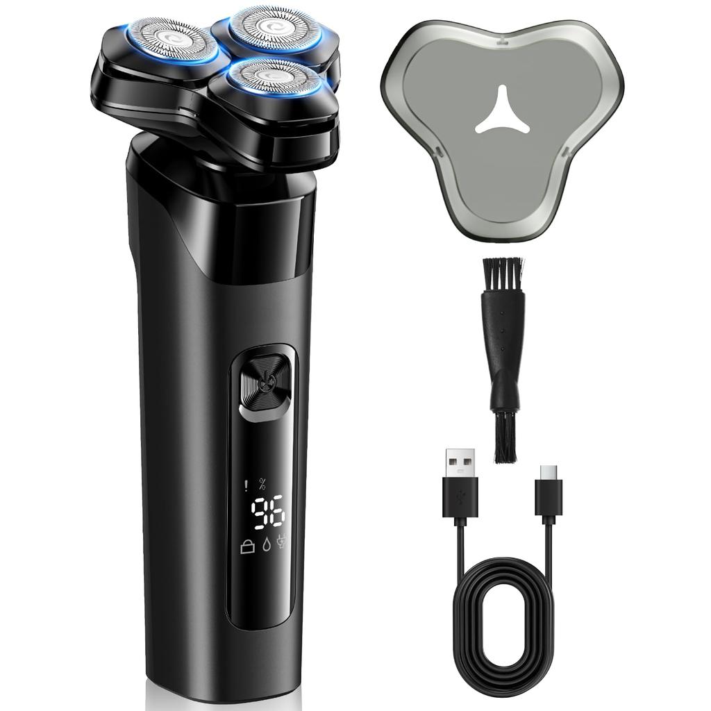 Electric Shaver for Close USB 54 Dual Razor Close Low IPX7 Quick Rotating LED Flex Perfect for Day or Birthday Gifts Men's [New 2025 360° Shave]