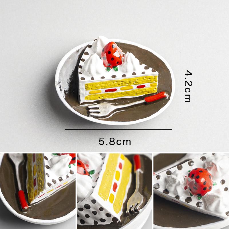 Nordic Ins Home Decoration 3D Food Macarone Coffee Refrigerator Paste Magnetic Coffee Cake Kettle Fridge Magnet Collection Gifts