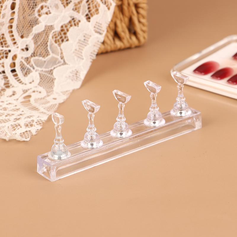 Magnetiske tupper Nail Art Trening Negleutstillingsstativ Nail Art Øvelsesstativ Holder for falske negletipper Negleutstilling Sjakkbrett