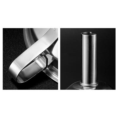 Funil de aço inoxidável para óleo de cozinha, funil de metal com filtro removível, boca larga, funil para enlatar, utensílios de cozinha