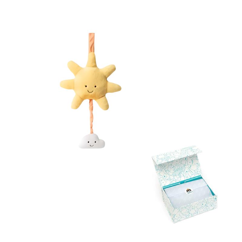 Jellycat Fun Goods Series Yellow Sun Music Pull Bell Doll Plush Doll 20cm Height