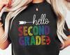 Hello Second Grade Shirt, First Day Of School T-Shirt, Second Grade Squad, Back To School Gifts, Second Grade Teacher Shirt