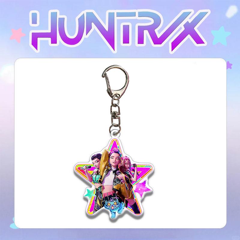 Kpop Demon Girls Huntrix Saja Boys Keychains for Accessories Bag Marcus Rumi Zoey Jinu Ramen Ramyeon Keyring Jewelry Fans Gift