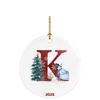 26 Letters Santa Christmas Pendant Acrylic Car Pendant Christmas Tree Decoration