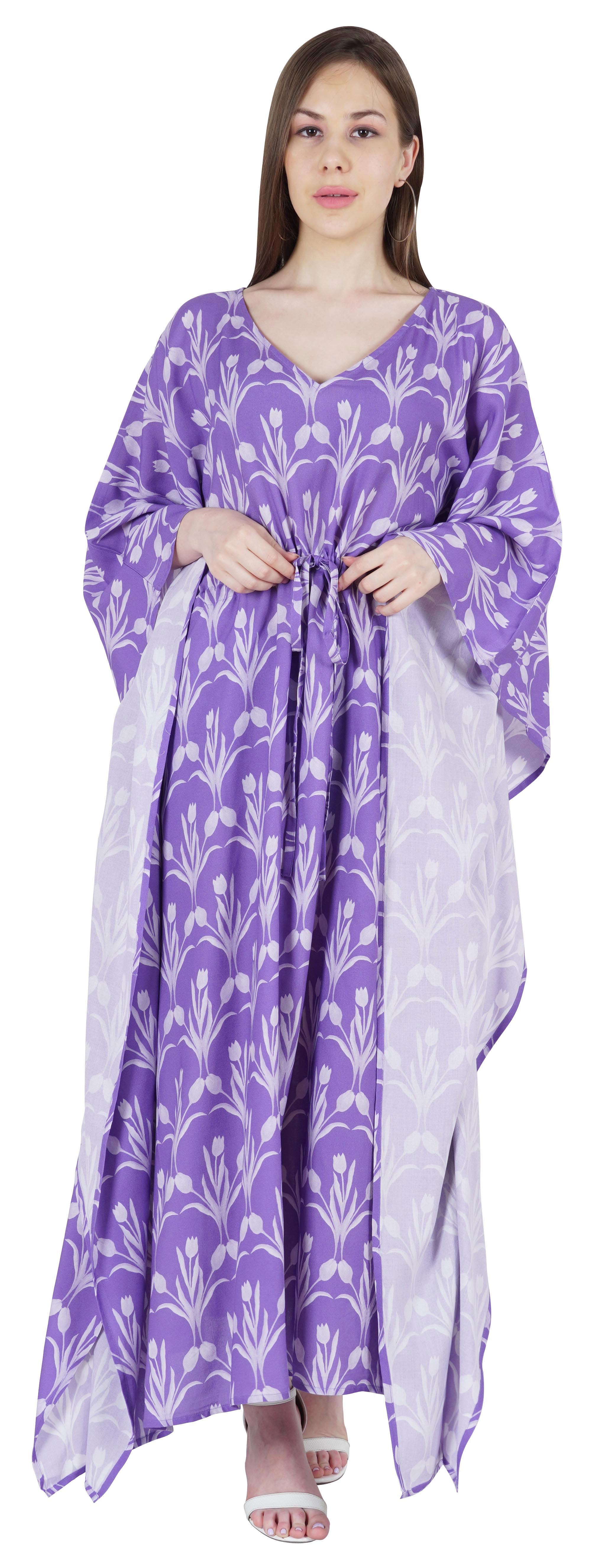 

Moomaya Жіноча довга сукня-кафтан з V-подібним вирізом і прикриттям S Фіолетовий