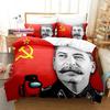 Russischer Genosse Joseph Stalin Porträt Bettwäsche Set Einzelbett Doppelbett Full Queen King-Size Abmessungen Abmessungen Bettwäsche Set Erwachsener Kind Schlafzimmer Bettbezug