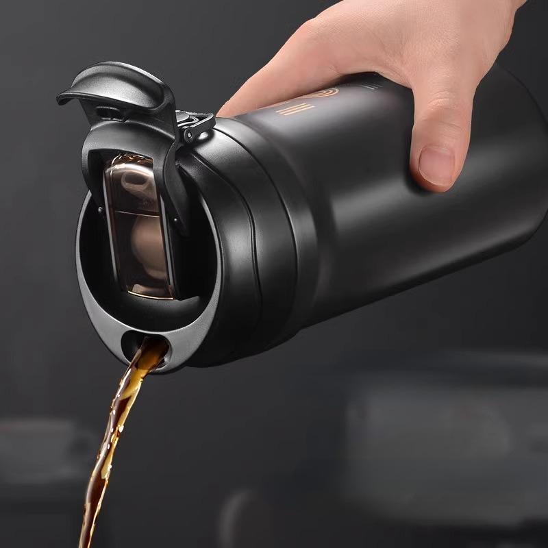 High Appearance Coffee Insulated Cup Dual Drink 316 Stainless Steel Portable Cup Large Capacity Office and Business Cup