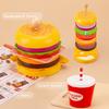 Children'S Early Education Puzzle Wooden Hamburger French Fries Coke Set Combination Simulation Play House Toy
