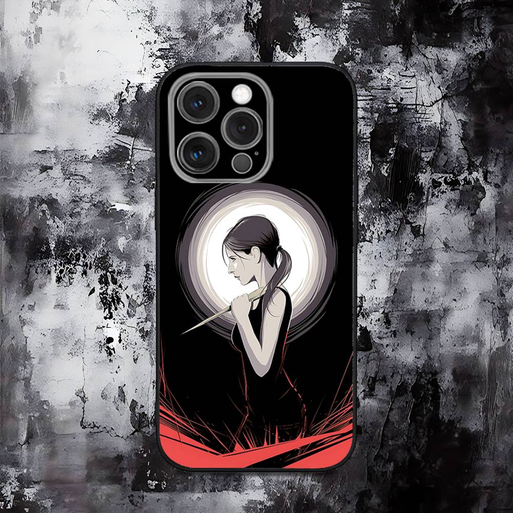 Buffy the Vampire Slayer Handyhülle Für iPhone 16,15,14,13,12,11,Pro,Max,Plus,X,XS,SE,E,Mini,Weiche Silikon Schwarze Hülle