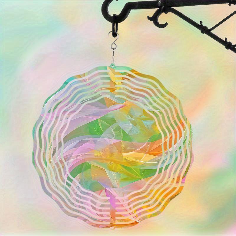 10 Inch Hanging Wind Spinner with 360 Degree Hook for Balcony Garden Decor Spring Summer Outdoor DecorationMetal Wind Chimes for Home Decor