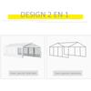 Garden Reception Gazebo Tent Marquee Waterproof PE Steel Tube 7.98L X 3.92W X 2.8H M White New 14