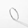 MODIAN 925 Sterling Silver Texture Twisted Thin Sackable Small Finger Ring For Women Vintage Classic Fine Jewelry Gifts