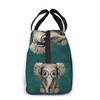 Cute  Elephant Lunch Bag Insulated Lunch Box Leakproof Cooler Cooling Tote Bag with Front Pocket for Men Women Office School
