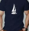Unisex Casual Sailboat Graphic Summer TShirt Breathable Round Neck Short Sleeve Tee for Beach Outdoor Casual Attire