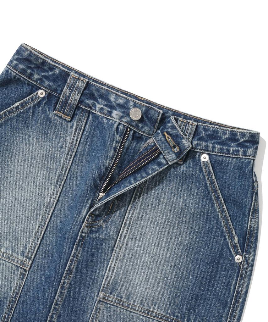 COVERNAT WOMAN Mini Denim Skirt Blue