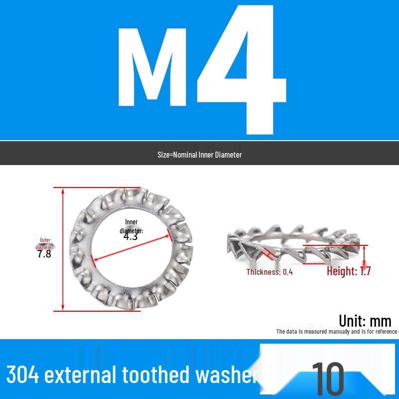 Iron Serrated Locking Washer Set with Anti-Loosening Shims