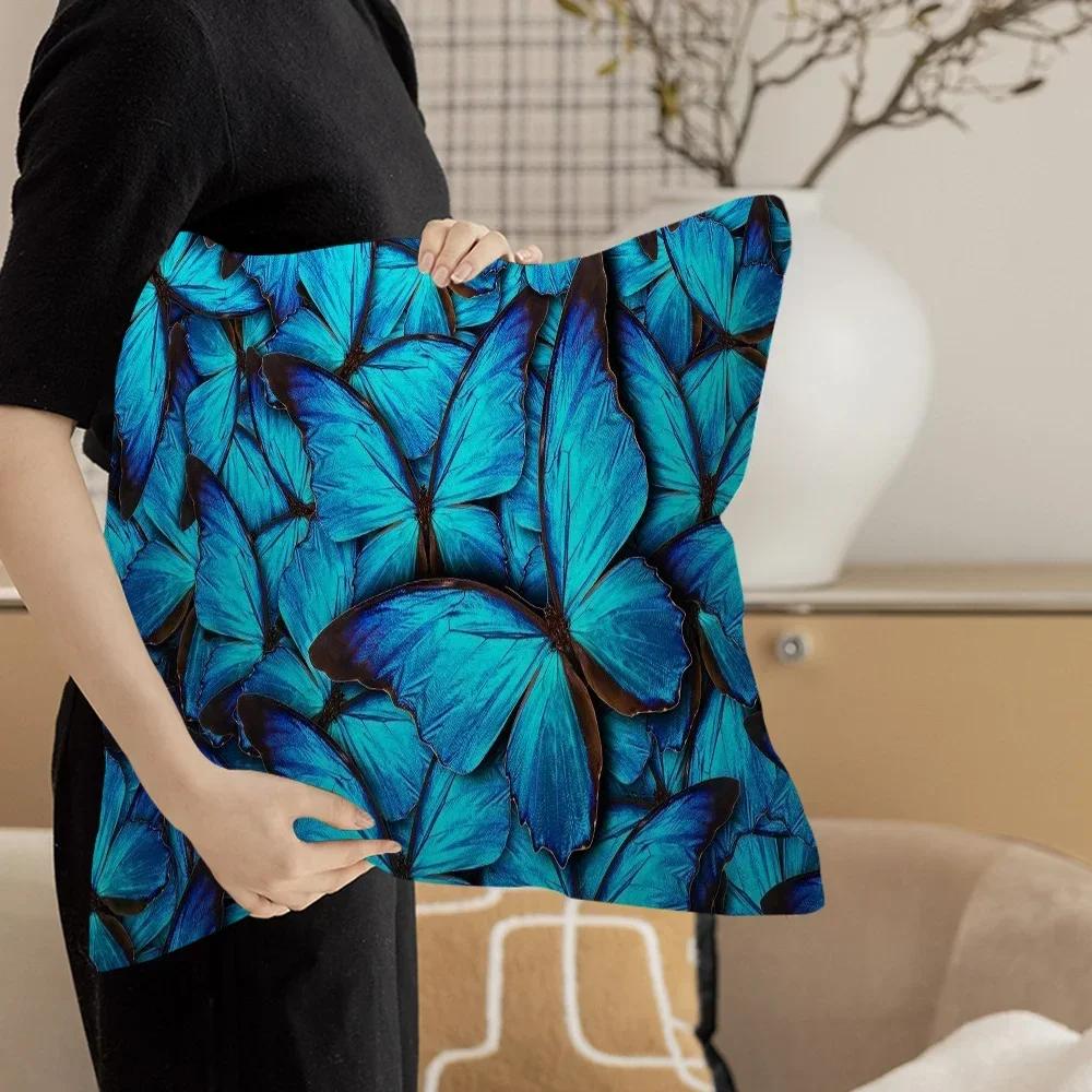 Butterfly Cushion Cover Car Throw Pillow Case For Sofa Car Christmas Gift 40x40cm 45x45cm