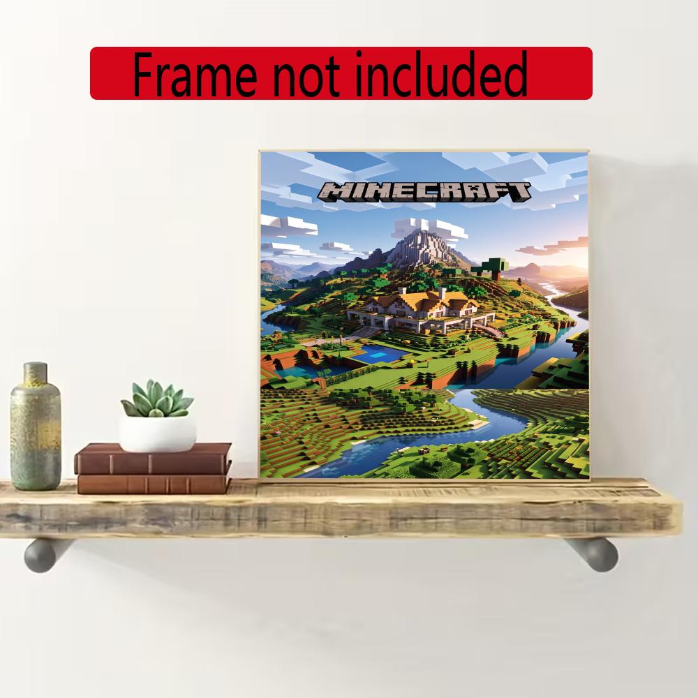 Minecraft 5D Diamond Painting Round Diamond Rhinestones Mosaic Diamond Embroidery Wall Paintings Rhinestones Gift Frameless