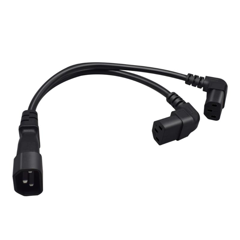 3Prong Extension Cord Splitter 1 To 2 Power Cable,12inch IEC320 C14 To 2×C13 Power Cord Splitter Cord