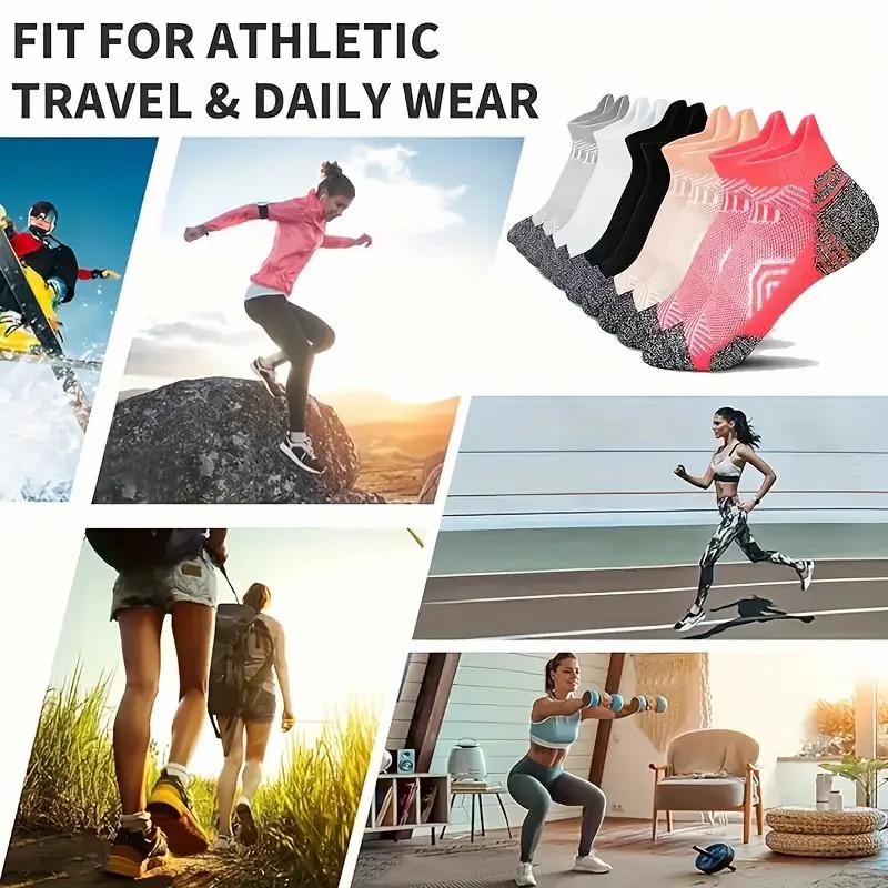 5/10 Pares Calcetines Deportivos Neutros de Moda Rayados Absorbentes del Sudor Transpirables para Correr al Aire Libre Baloncesto Calcetines Casuales para Pareja