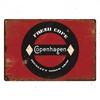 Copenhagen Cope Tin Sign Distressed Man Cave Wall Art Rustic Decor