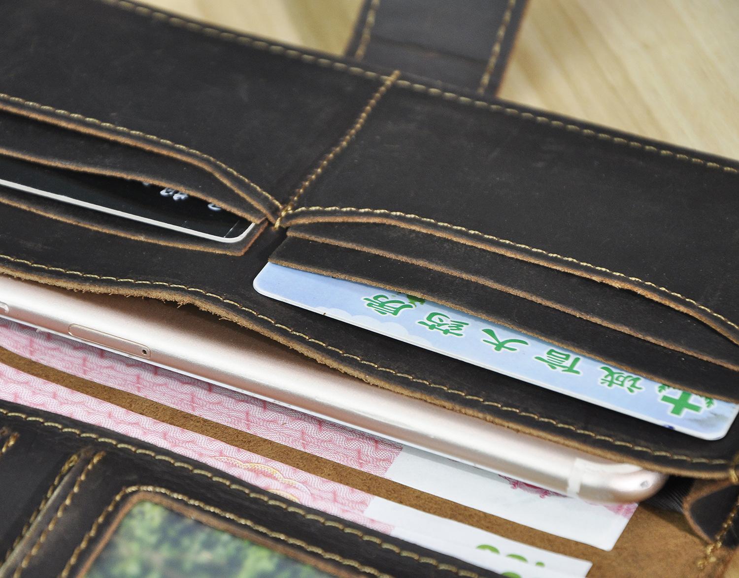 Мужской кожаный модный кошелек высшего качества — фото 13