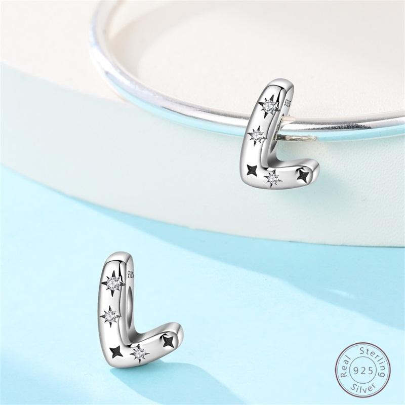 New Copper 26 Alphabet A-Z Charms Star Letter Beads Suitable For Diy Bracelet Women Jewelry Making