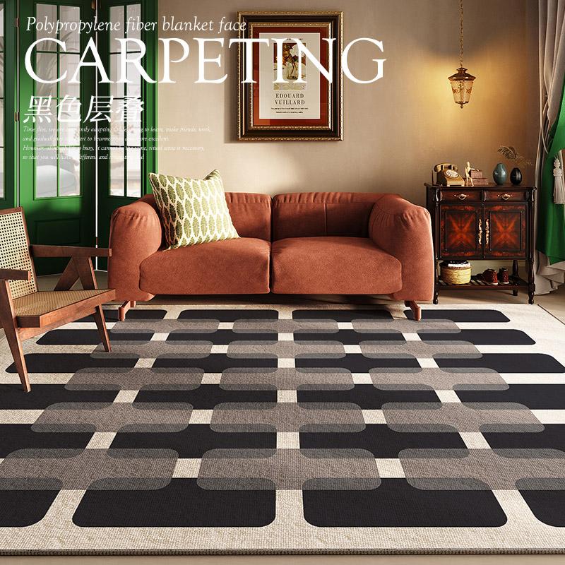 French Retro Living Room Decoration Carpets Thicken Bedside Rugs for Bedroom Large Area Home Non-slip Mat Washable Lounge Rug