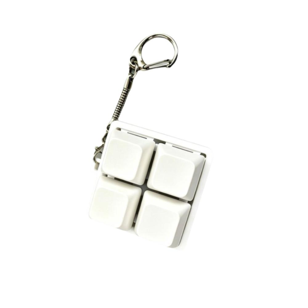 Macaron Color 2x2 Keyboard Fidget Toy Easy To Press Keyboard Keycap Key Chain Gifts