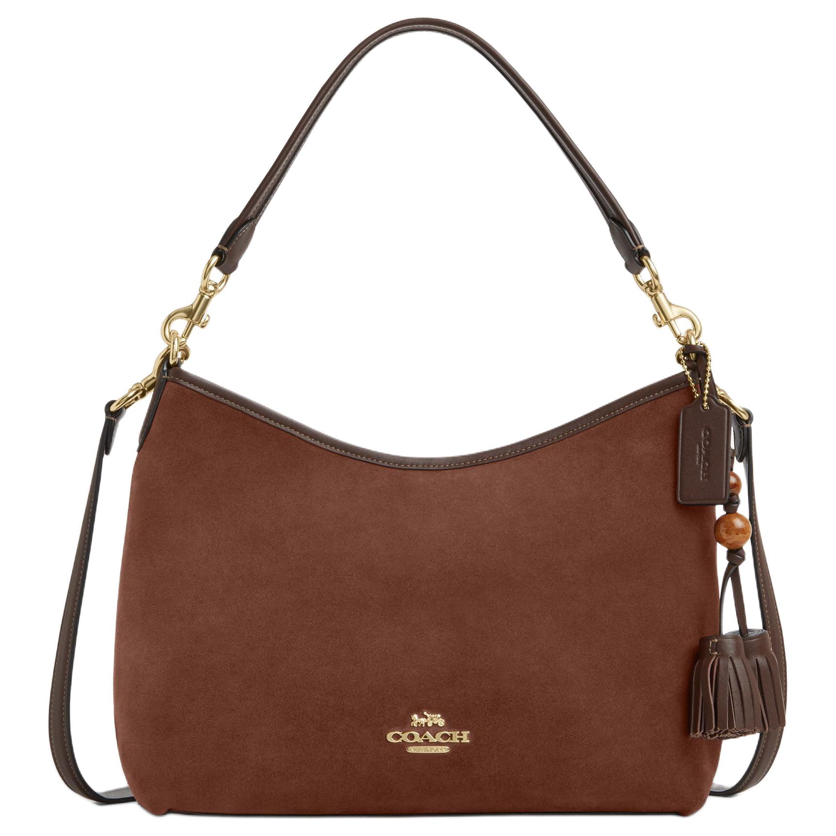 

Coach Laurel 31 Tassel Decorated Crossbody Shoulder Bag Women Shoulder Bag Brown CCC75-IMYEF Basic Set (Bag+Dust Bag)