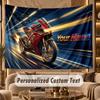 Motorradfahrer (81) Thema Personalisierte Wandteppich Benutzerdefinierter Name Text Wandbehang Tapisserie Haus Hintergrund Dekoration
