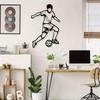 Soccer Boy Metal Wall Decor Sports Theme Indoor Outdoor Metal Art Gift