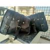 Combo Of Black Vintage Δερμάτινη τσάντα 3 σέλων για μοτοσικλέτα Panniers Πλαϊνή τσάντα εργαλείων