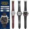 19mm 20mm Pro Cartier Roadster W6206018 W6206017 Řemínek k hodinkám z pravé kůže Pánský Náhradní Řemínek k hodinkám z hovězí kůže Nylonový Pásek na zápěstí