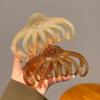 Large Retro Jelly Color Octopus Hair Claw for Women - Elegant French Hair Clip for Thick Hair, Perfect for Buns.