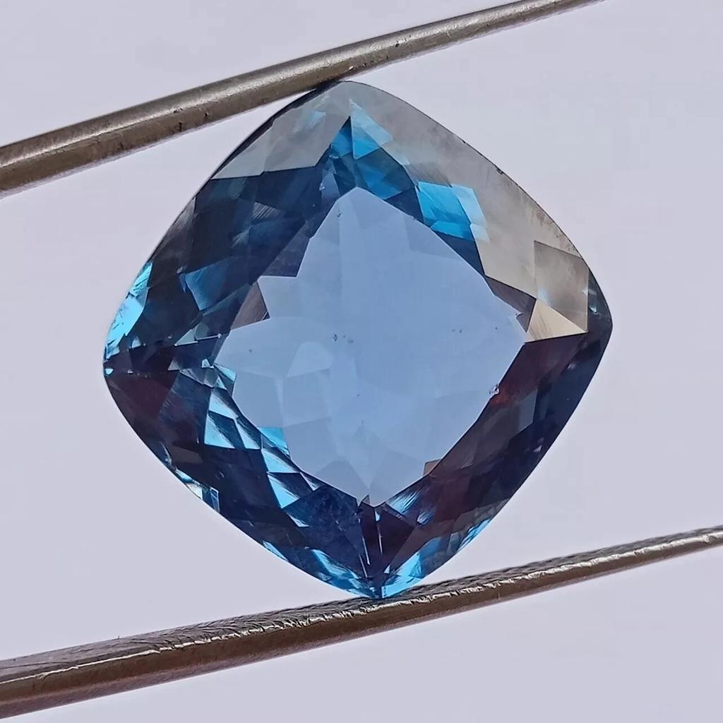 Certified Natural Ceylon Blue Aquamarine Cushion Cut 20+ Ct Fabulous Gemstone