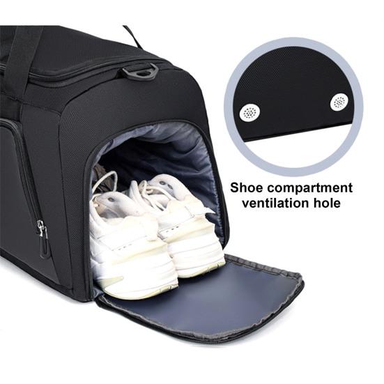 Fitness Bag Large Capacity Gym Bag Zippered Wet Dry Separation Crossbody Bag Water-proof Shoulder Bag for Outdoor Sports