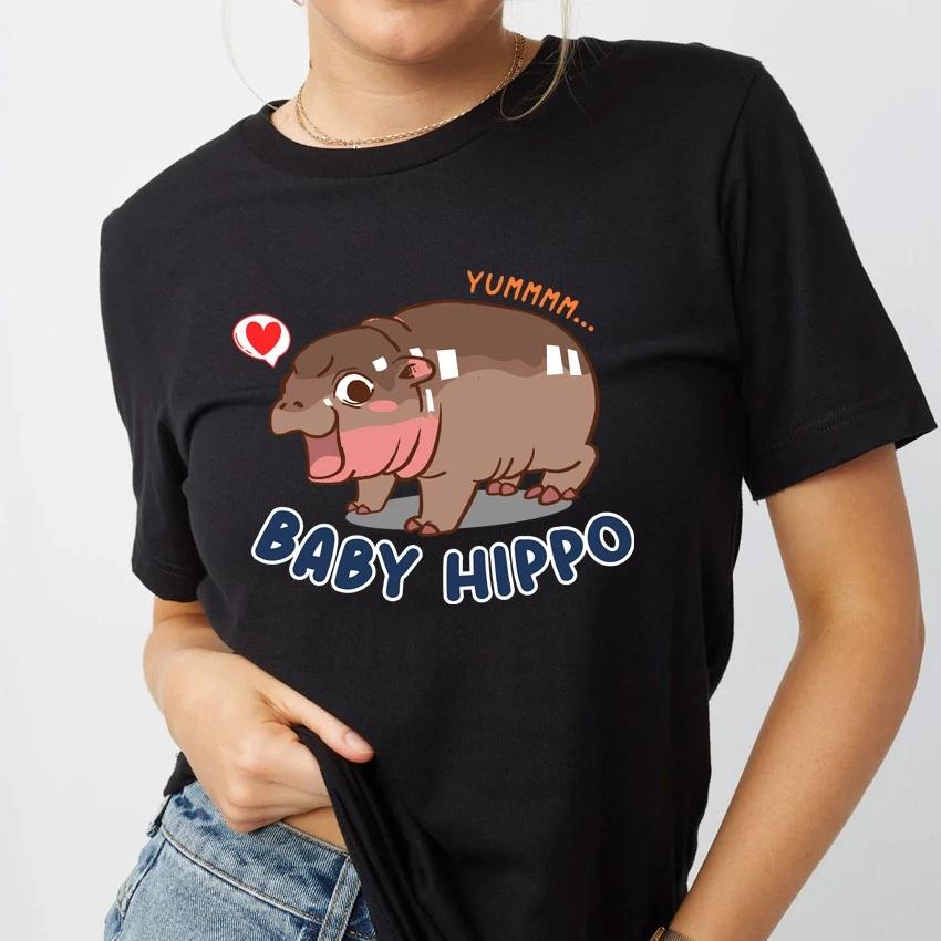Футболка Moo Deng Tiny Baby Hippo Star Thailand Cute Pygmy Hippo Unisex для мужчин — фото 9