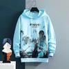 2 Adet/Takım Erkek Manzara Baskılı Eşofman Takımı Kapşonlu Bağcıklı Uzun Kollu Sweatshirt Elastik Bel Cepli Jogger Pantolon Takımı