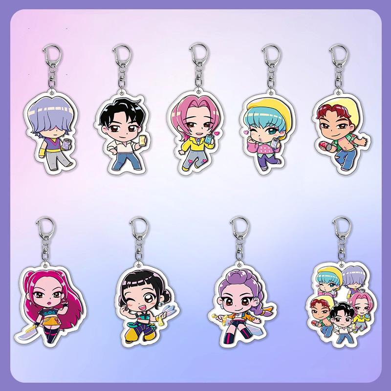 Kpop Caçadores de Demônios Cartas Adesivos Anime Moive Cartas de Álbum Huntrix Kpop Chaveiros Decoração de Aniversário Presente para Fãs Lembrancinha