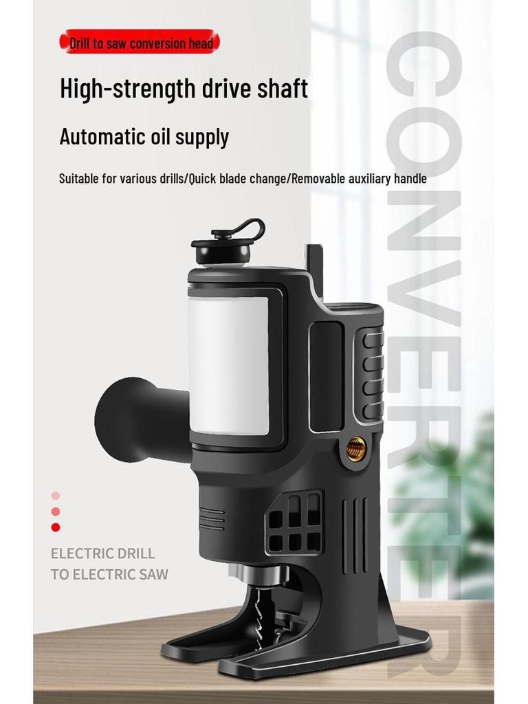 Handheld Jigsaw & Chainsaw Electric Drill Conversion for Woodworking