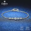 Lnkry Certified 4mm&3mm Moissanite Bracelet Pulseira Prata 925 Silver Bracelets for Women Sparkling Hand Chain Jewelry