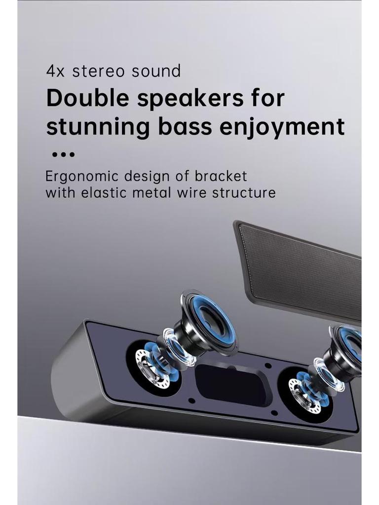 Cool LED Running Lights: Multi-functional Bluetooth Speaker with RGB Soundbar