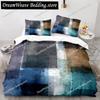 Art Green Blue Black Striped Plaid Patch Style Duvet Cover Pillow Case Bedding Set Quilt Cover Double Bed Home Textile963963
