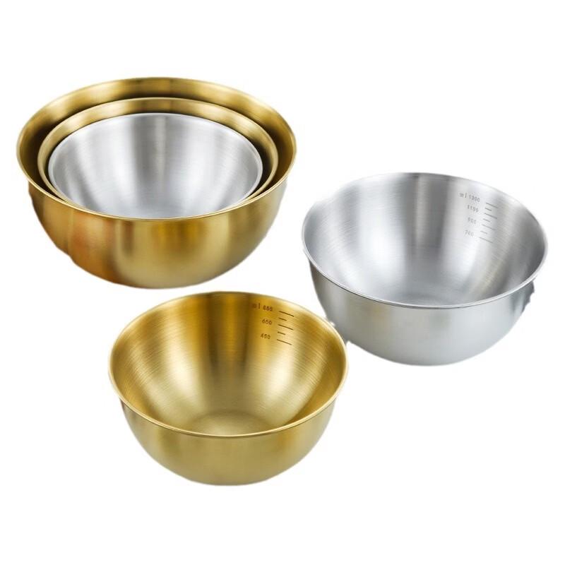 Zhì Shì Gold 304 Stainless Steel Salad & Noodle Bowl